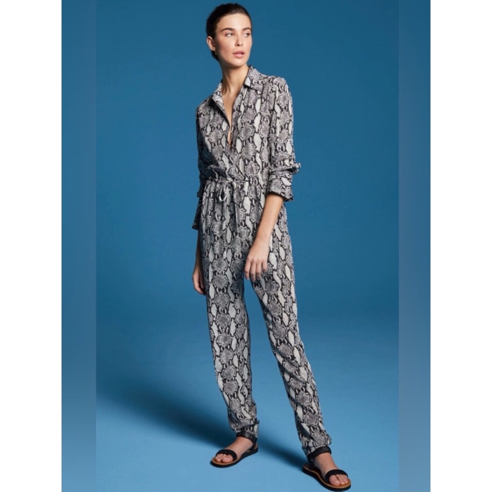 ALC Kinney silk snake print jumpsuit